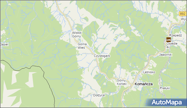 mapa Czystogarb, Czystogarb na mapie Targeo