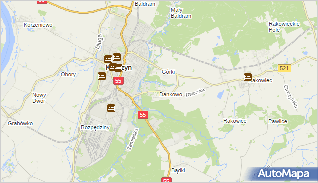 mapa Dankowo, Dankowo na mapie Targeo