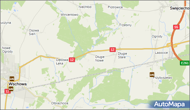 mapa Długie Nowe, Długie Nowe na mapie Targeo