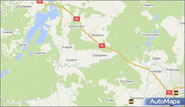 mapa Dobojewo, Dobojewo na mapie Targeo