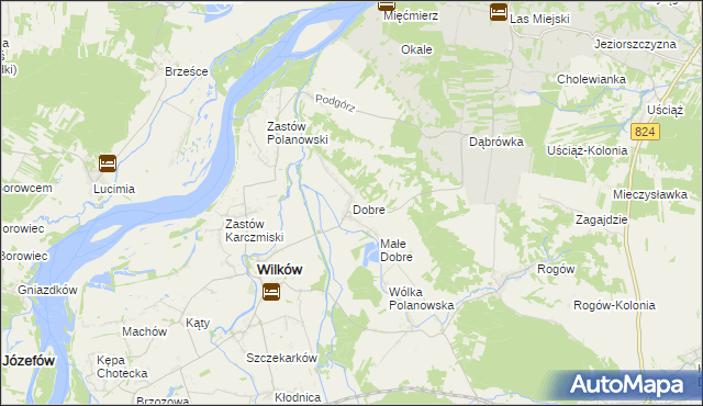 mapa Dobre gmina Wilków, Dobre gmina Wilków na mapie Targeo