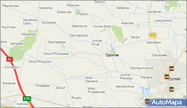 mapa Dobrzewy, Dobrzewy na mapie Targeo