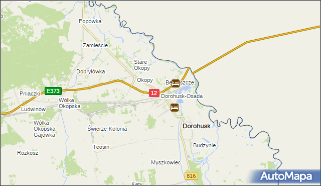 mapa Dorohusk-Osada, Dorohusk-Osada na mapie Targeo