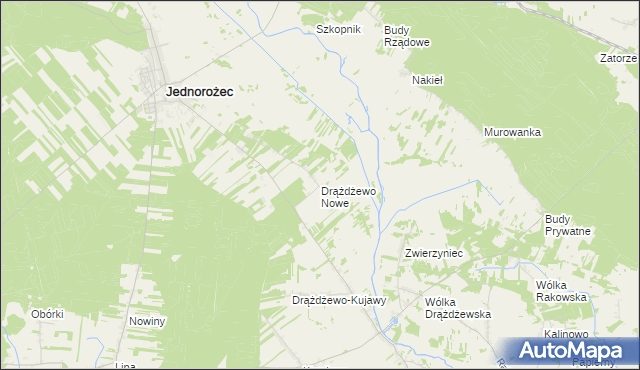 mapa Drążdżewo Nowe, Drążdżewo Nowe na mapie Targeo