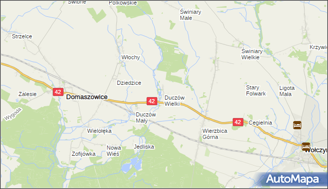 mapa Duczów Wielki, Duczów Wielki na mapie Targeo