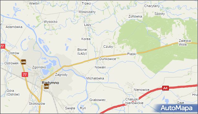 mapa Duńkowice, Duńkowice na mapie Targeo