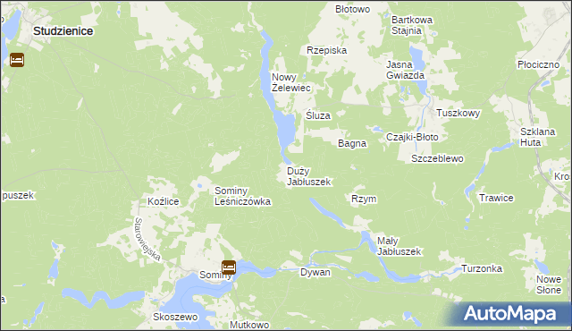 mapa Duży Jabłuszek, Duży Jabłuszek na mapie Targeo