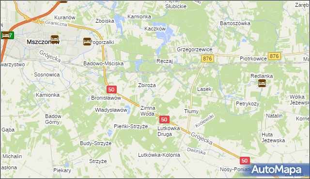 mapa Dwórzno gmina Mszczonów, Dwórzno gmina Mszczonów na mapie Targeo