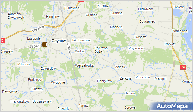 mapa Gaj Żelechowski, Gaj Żelechowski na mapie Targeo
