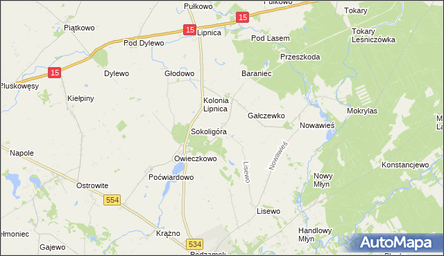mapa Gałczewo, Gałczewo na mapie Targeo