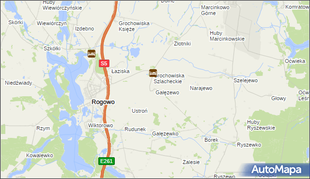 mapa Gałęzewo, Gałęzewo na mapie Targeo