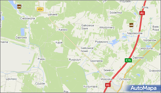 mapa Gałkowice Nowe, Gałkowice Nowe na mapie Targeo