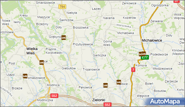 mapa Garliczka, Garliczka na mapie Targeo