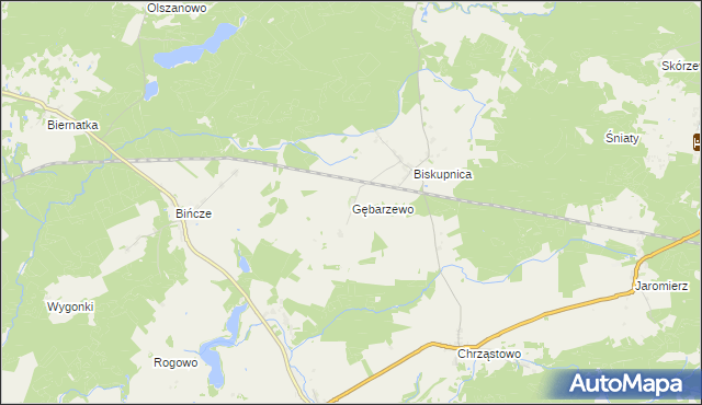 mapa Gębarzewo gmina Człuchów, Gębarzewo gmina Człuchów na mapie Targeo