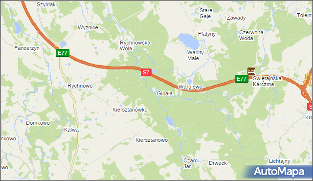 mapa Gibała, Gibała na mapie Targeo