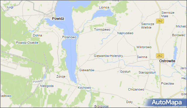 mapa Giewartów-Holendry, Giewartów-Holendry na mapie Targeo