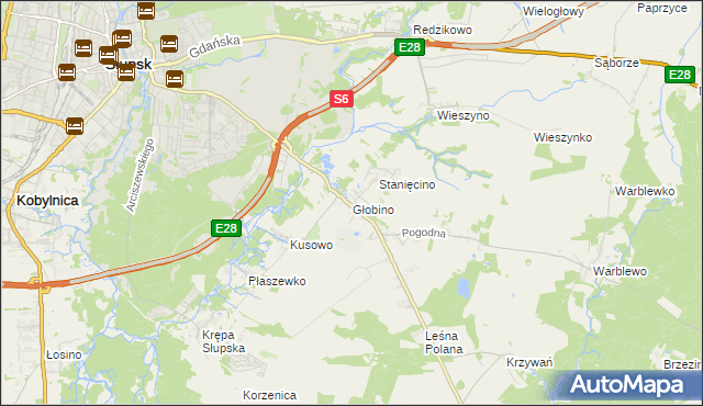 mapa Głobino, Głobino na mapie Targeo