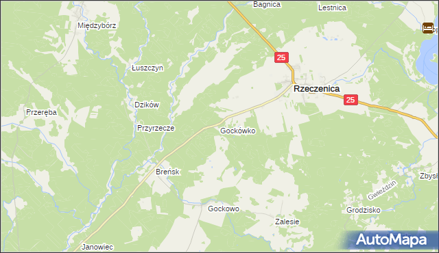 mapa Gockówko, Gockówko na mapie Targeo