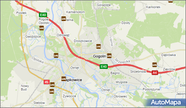 mapa Gogolin powiat krapkowicki, Gogolin powiat krapkowicki na mapie Targeo