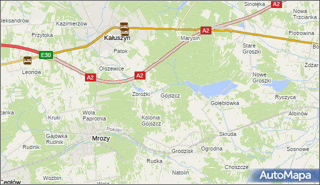 mapa Gójszcz, Gójszcz na mapie Targeo