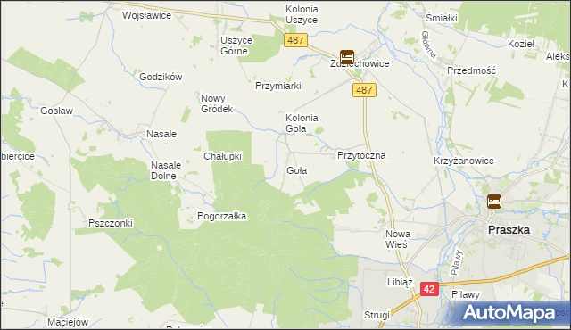 mapa Goła, Goła na mapie Targeo