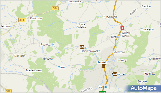 mapa Gola Dzierżoniowska, Gola Dzierżoniowska na mapie Targeo