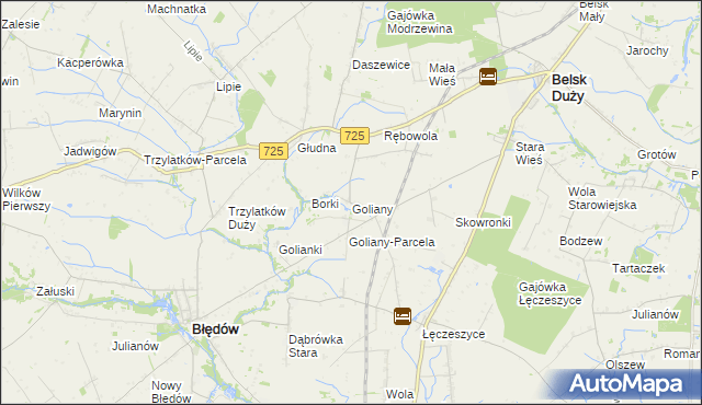 mapa Goliany, Goliany na mapie Targeo