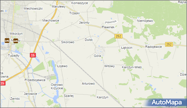 mapa Góra gmina Inowrocław, Góra gmina Inowrocław na mapie Targeo