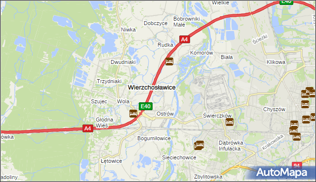 mapa Gosławice gmina Wierzchosławice, Gosławice gmina Wierzchosławice na mapie Targeo