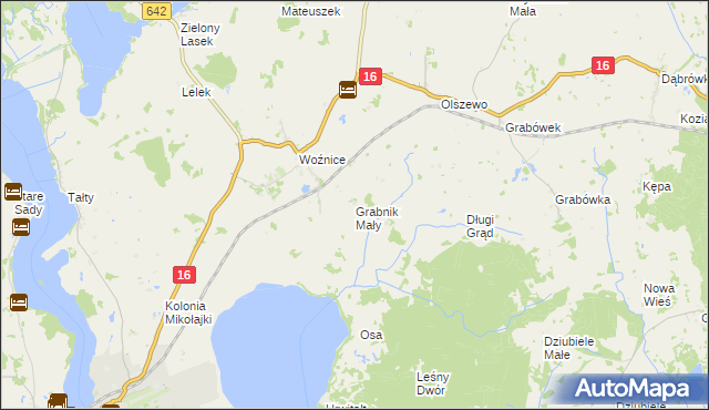 mapa Grabnik Mały, Grabnik Mały na mapie Targeo