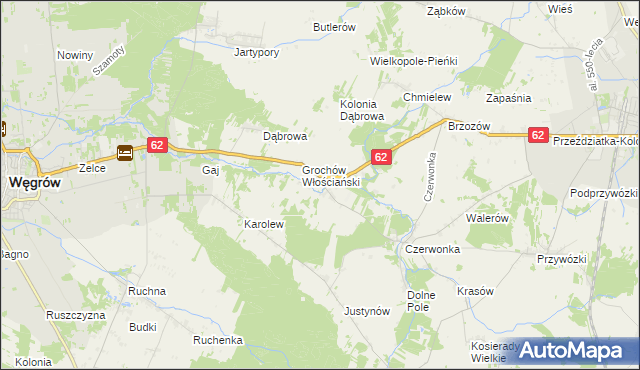 mapa Grochów Szlachecki, Grochów Szlachecki na mapie Targeo