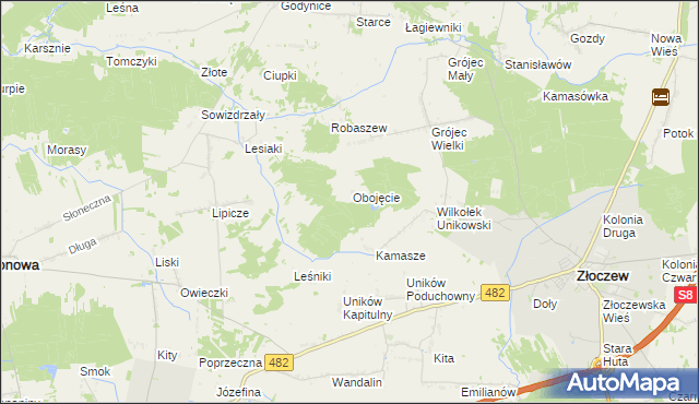 mapa Grójec Wielki Gajówka, Grójec Wielki Gajówka na mapie Targeo