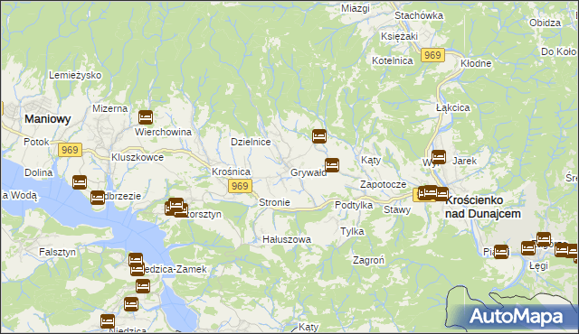 mapa Grywałd, Grywałd na mapie Targeo