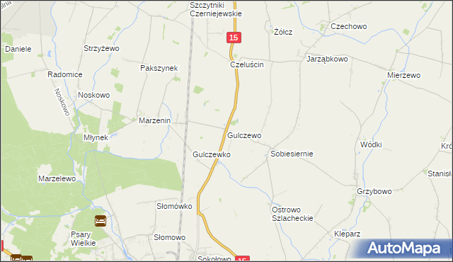 mapa Gulczewo gmina Września, Gulczewo gmina Września na mapie Targeo