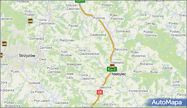 mapa Gwoździanka, Gwoździanka na mapie Targeo