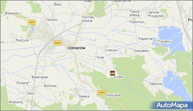 mapa Huta gmina Odolanów, Huta gmina Odolanów na mapie Targeo