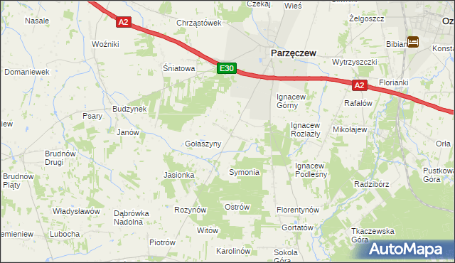 mapa Ignacew Folwarczny, Ignacew Folwarczny na mapie Targeo