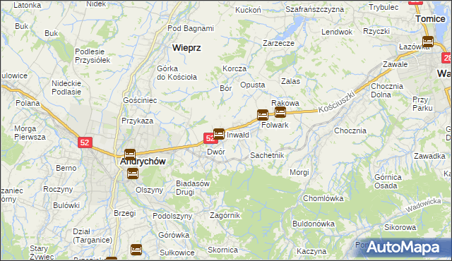 mapa Inwałd, Inwałd na mapie Targeo