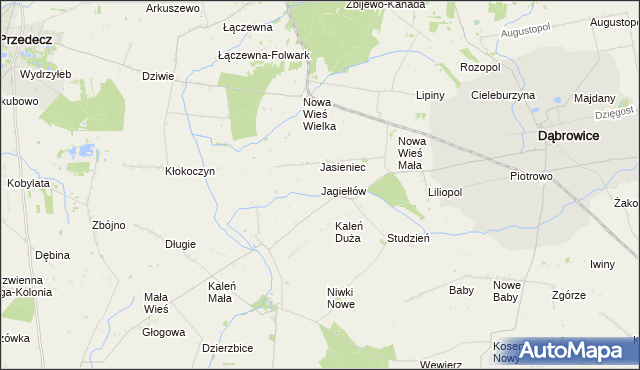 mapa Jagiełłów, Jagiełłów na mapie Targeo