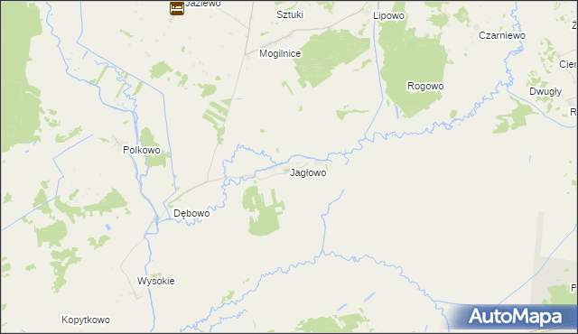 mapa Jagłowo, Jagłowo na mapie Targeo