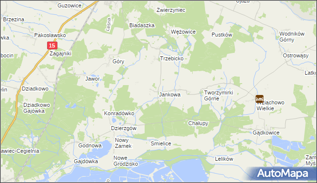 mapa Jankowa gmina Cieszków, Jankowa gmina Cieszków na mapie Targeo