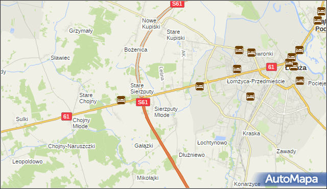 mapa Janowo gmina Łomża, Janowo gmina Łomża na mapie Targeo