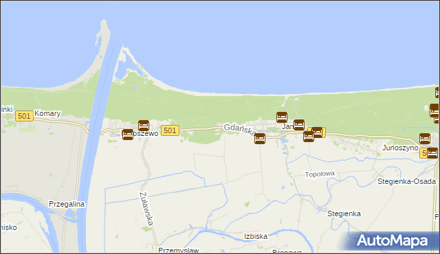 mapa Jantar-Leśniczówka, Jantar-Leśniczówka na mapie Targeo