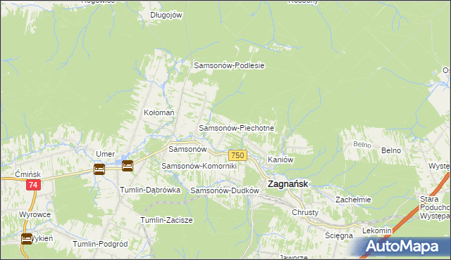 mapa Jasiów, Jasiów na mapie Targeo