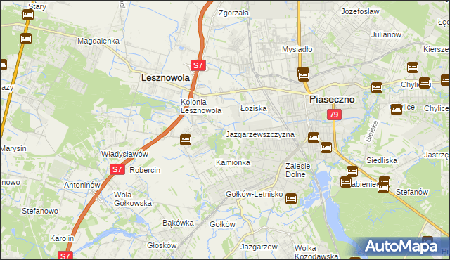 mapa Jazgarzewszczyzna, Jazgarzewszczyzna na mapie Targeo