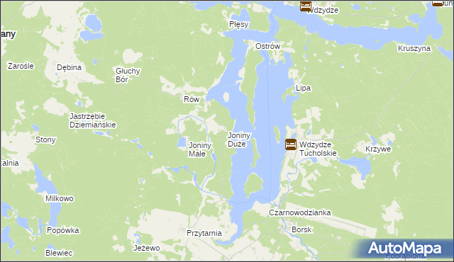 mapa Joniny Duże, Joniny Duże na mapie Targeo