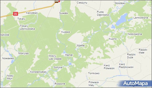mapa Józefat gmina Golub-Dobrzyń, Józefat gmina Golub-Dobrzyń na mapie Targeo