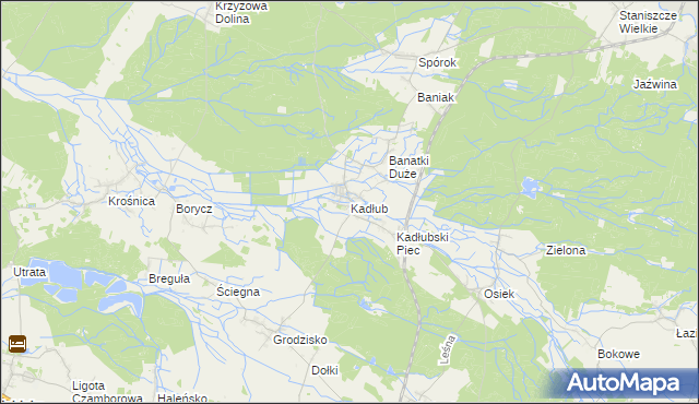 mapa Kadłub gmina Strzelce Opolskie, Kadłub gmina Strzelce Opolskie na mapie Targeo