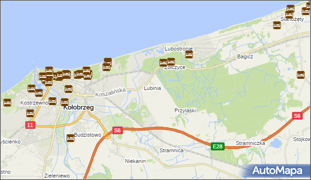 mapa Kądzielno, Kądzielno na mapie Targeo