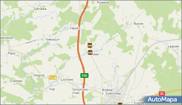 mapa Kalsk, Kalsk na mapie Targeo